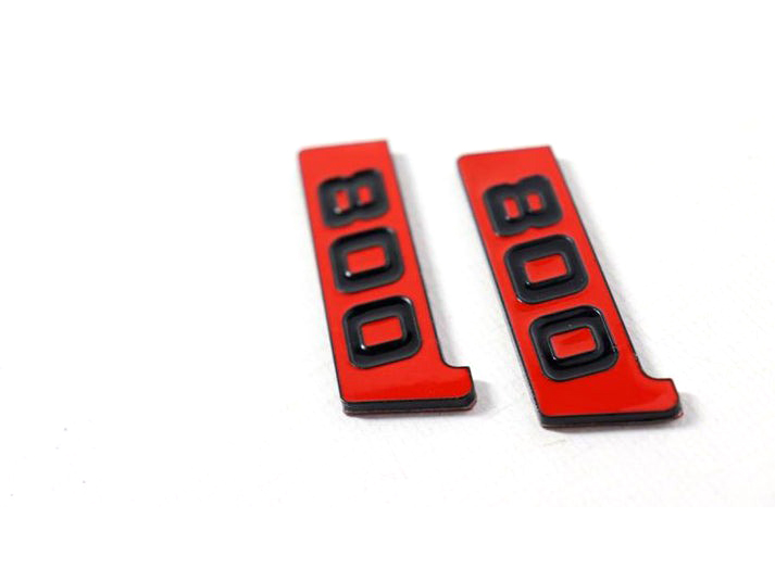 Red 800 Brabus Fender Emblems 800 Logo Badge for G-Class Mercedes 2pcs